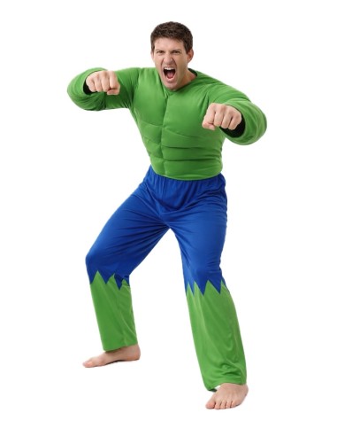 Fato de Fortão Verde Tamanho L | Fantasias para Adultos O Rei do Carnaval